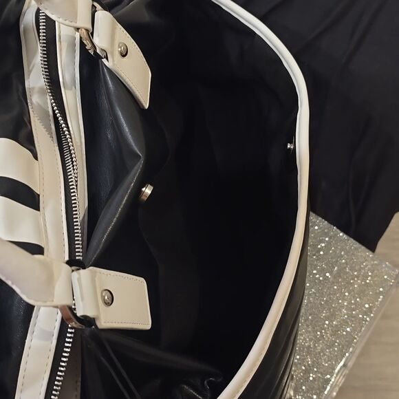 Steve Madden BSaints Duffel Bag- Black/White